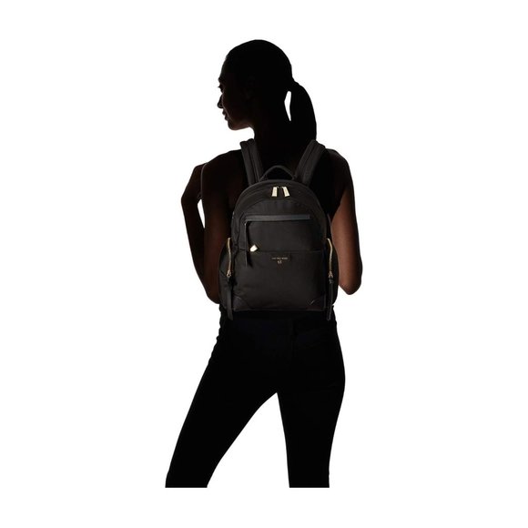 Michael Kore Black Prescott Large Nylon Gabardine Backpack New Sealed - Picture 10 of 12